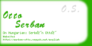 otto serban business card